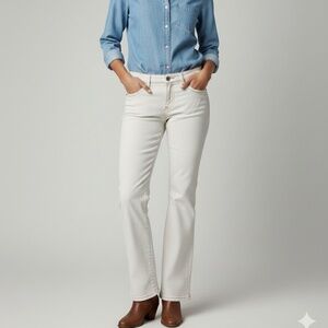 Vintage Y2K Baby Phat White Low Rise Bootcut Jeans Sz 7 Juniors